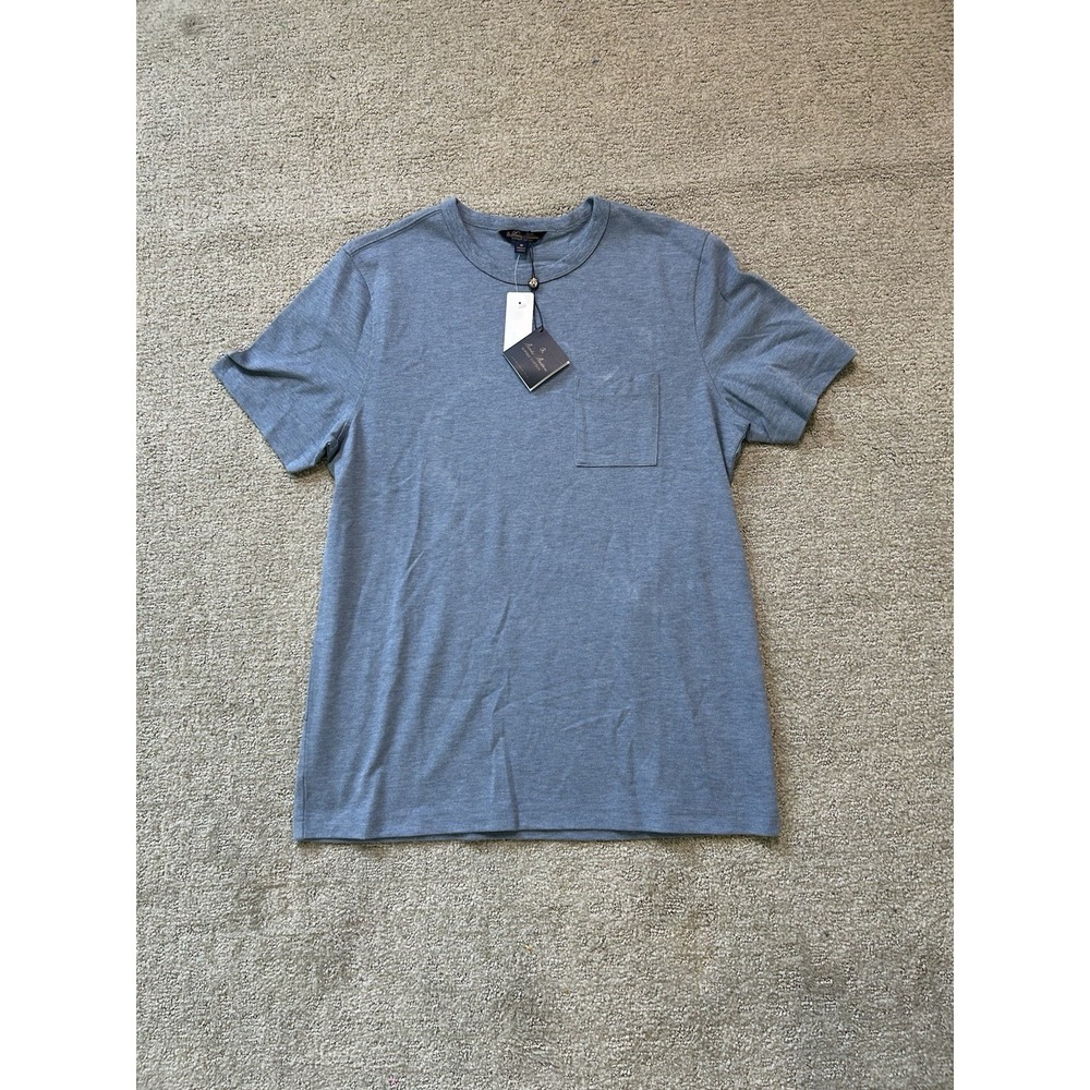 NWT Brooks Brothers 346 Supima Cotton Blue Jersey T-Shirt Men's M Retail $79.50